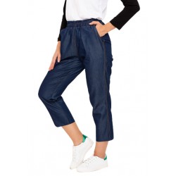 Cropped Denim Joggers!